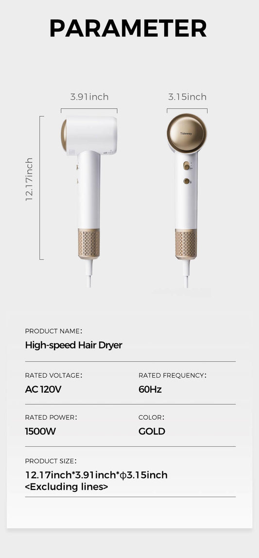 Tideway High Speed Hair Dryer for Quick, Gentle Styling