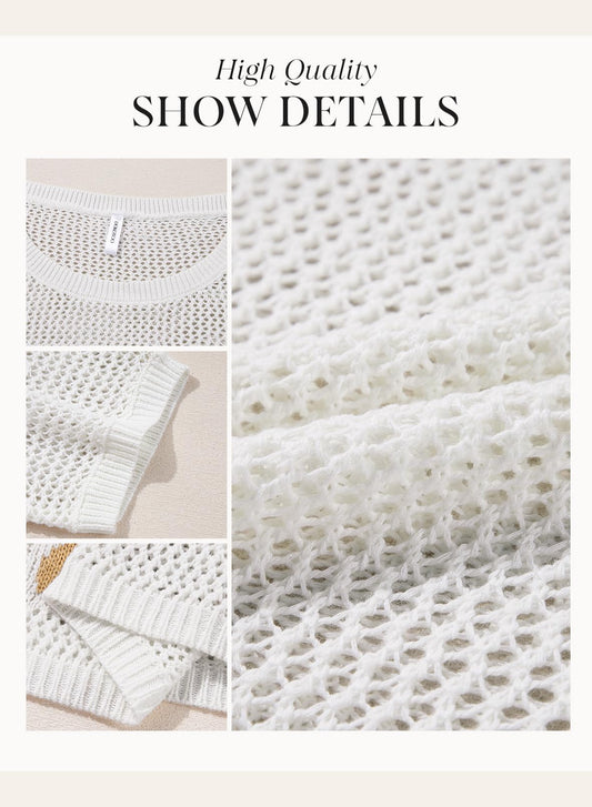 Dokotoo Floral Crochet Summer Pullover