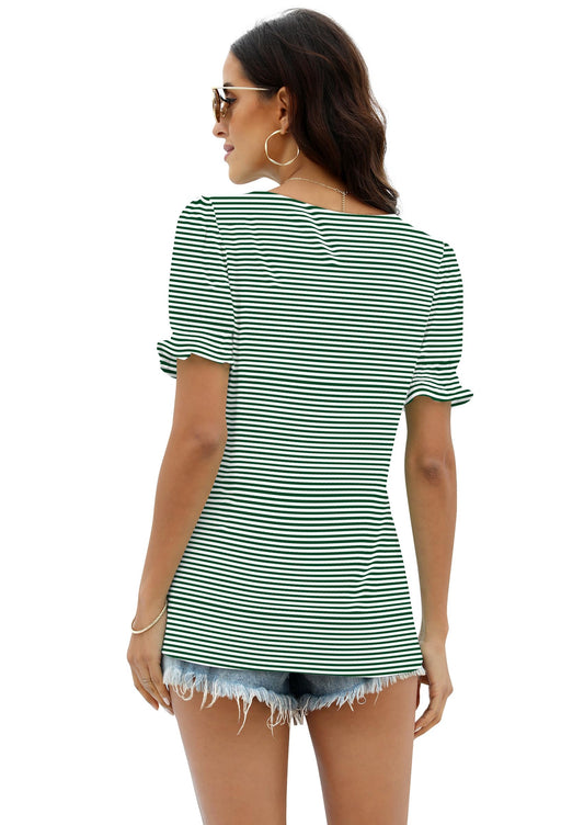 WIHOLL Women’s Summer Square-Neck Top