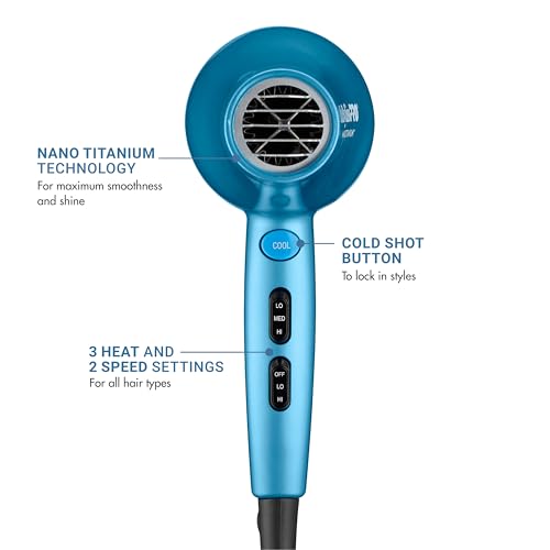 2000-Watt Nano Titanium Dryer for Effortless, Healthy-Looking Drying