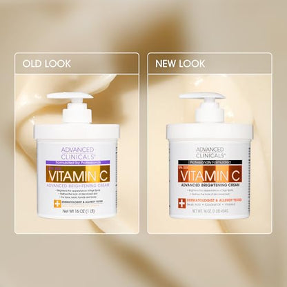 Advanced Clinicals Retinol Body Lotion + Brightening Vitamin C Lotion