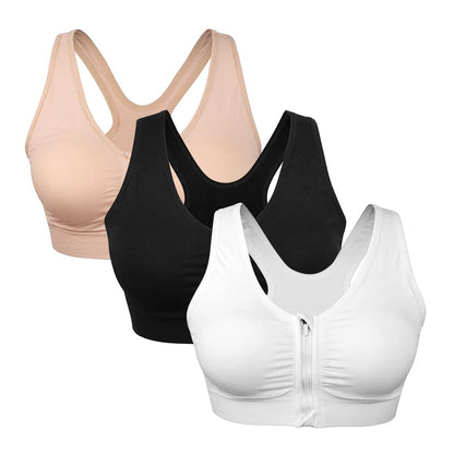 3-Pack Racerback Wireless Sports Bras