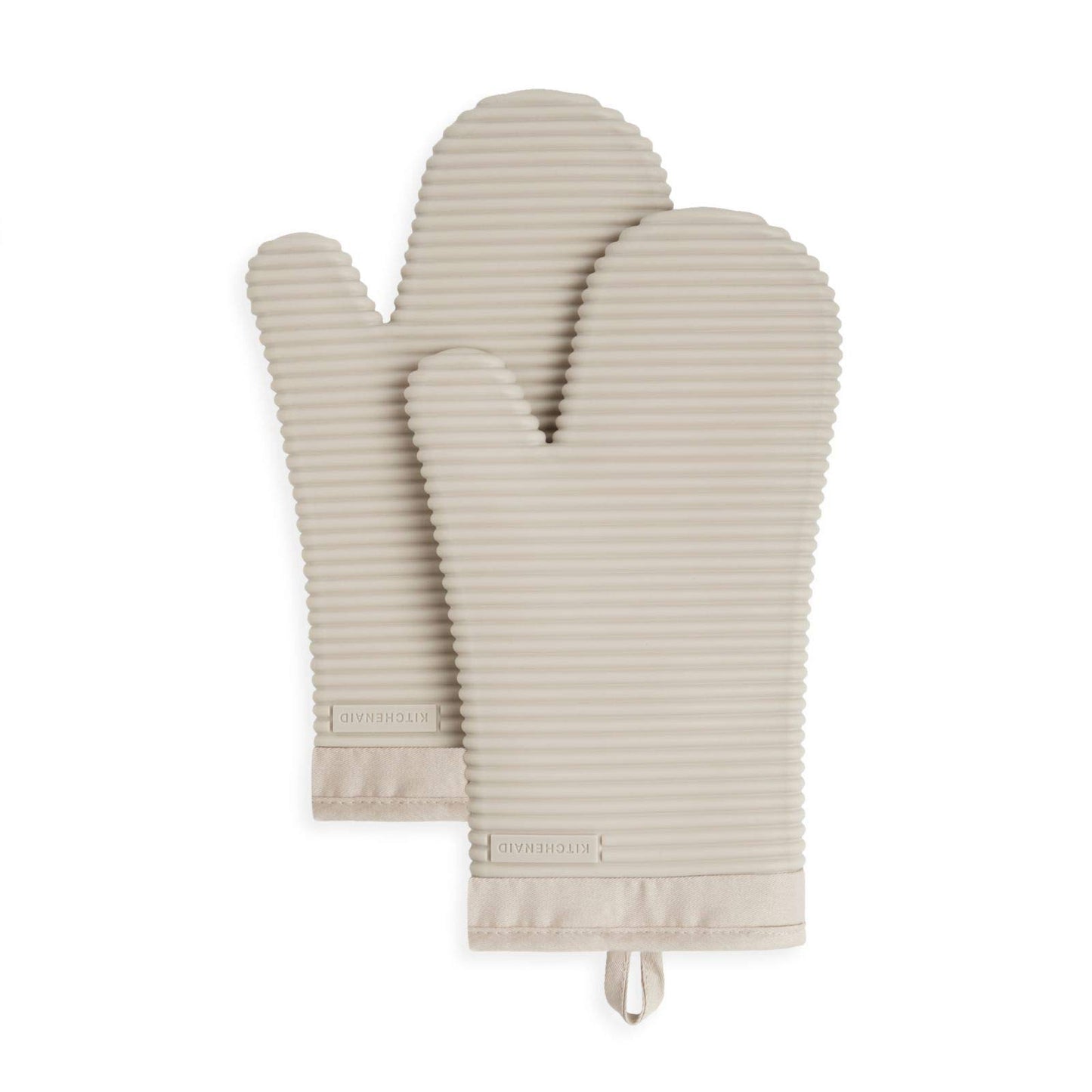 KITCHENAID Ribbed Soft Silicone Oven Mitt 2-Pack Set