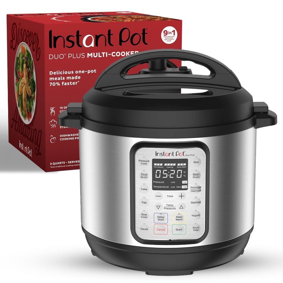 Instant Pot Duo Plus 9-in-1 Multicooker for Effortless, Healthy Meals, 6 Qt
