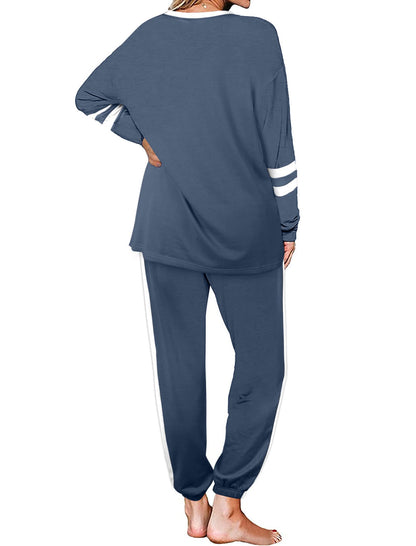 Aloodor Color-Block Two-Piece Sweatsuit