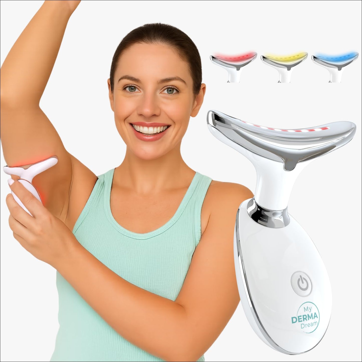 MyoGlow by MDD | Neck, Face, Arms Skin Tightening and Lifting Lymphatic Drainage Massager Tool
