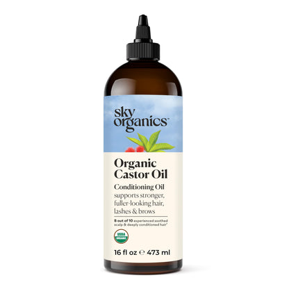 Nourish from Root to Radiant Tip with Sky Organics Castor Oil