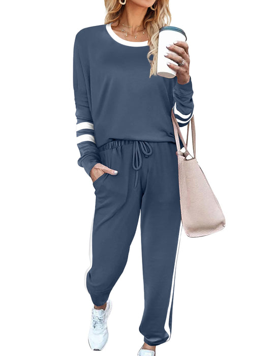 Aloodor Color-Block Two-Piece Sweatsuit