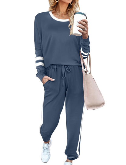 Aloodor Color-Block Two-Piece Sweatsuit