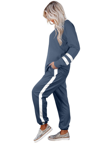 Aloodor Color-Block Two-Piece Sweatsuit