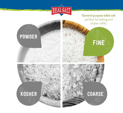 Redmond Real Salt - Ancient Fine Sea Salt, Unrefined Mineral Salt