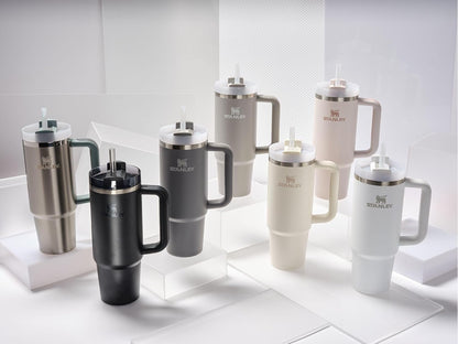 Stanley Tumbler with Handle and Straw 30 oz | Flowstate 3-Position Lid | Insulated Stainless Steel Cup