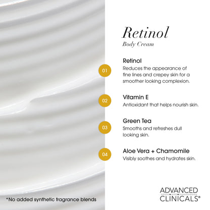 Advanced Clinicals Retinol Body Lotion + Brightening Vitamin C Lotion