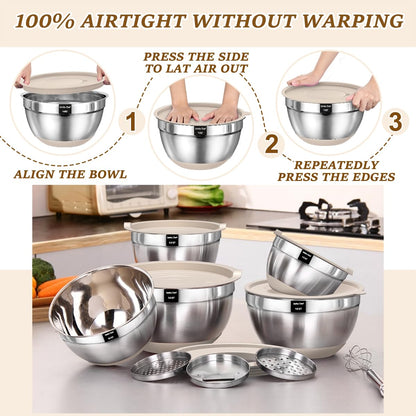 Umite Chef Mixing Bowls Set (6–8 Pieces)