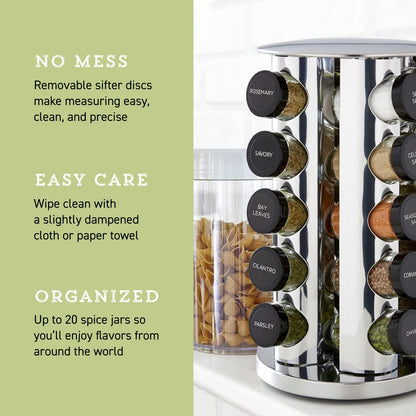 Kamenstein 20 Jar Revolving Countertop Spice Rack