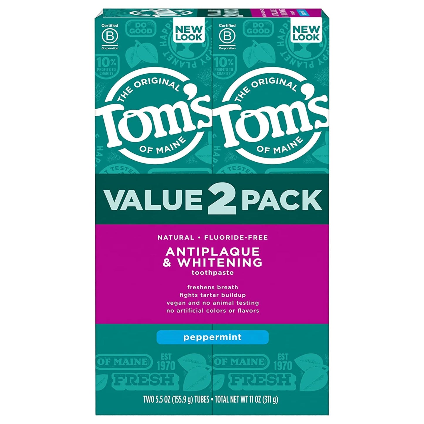 Tom’s of Maine Fluoride-Free Antiplaque & Whitening Toothpaste