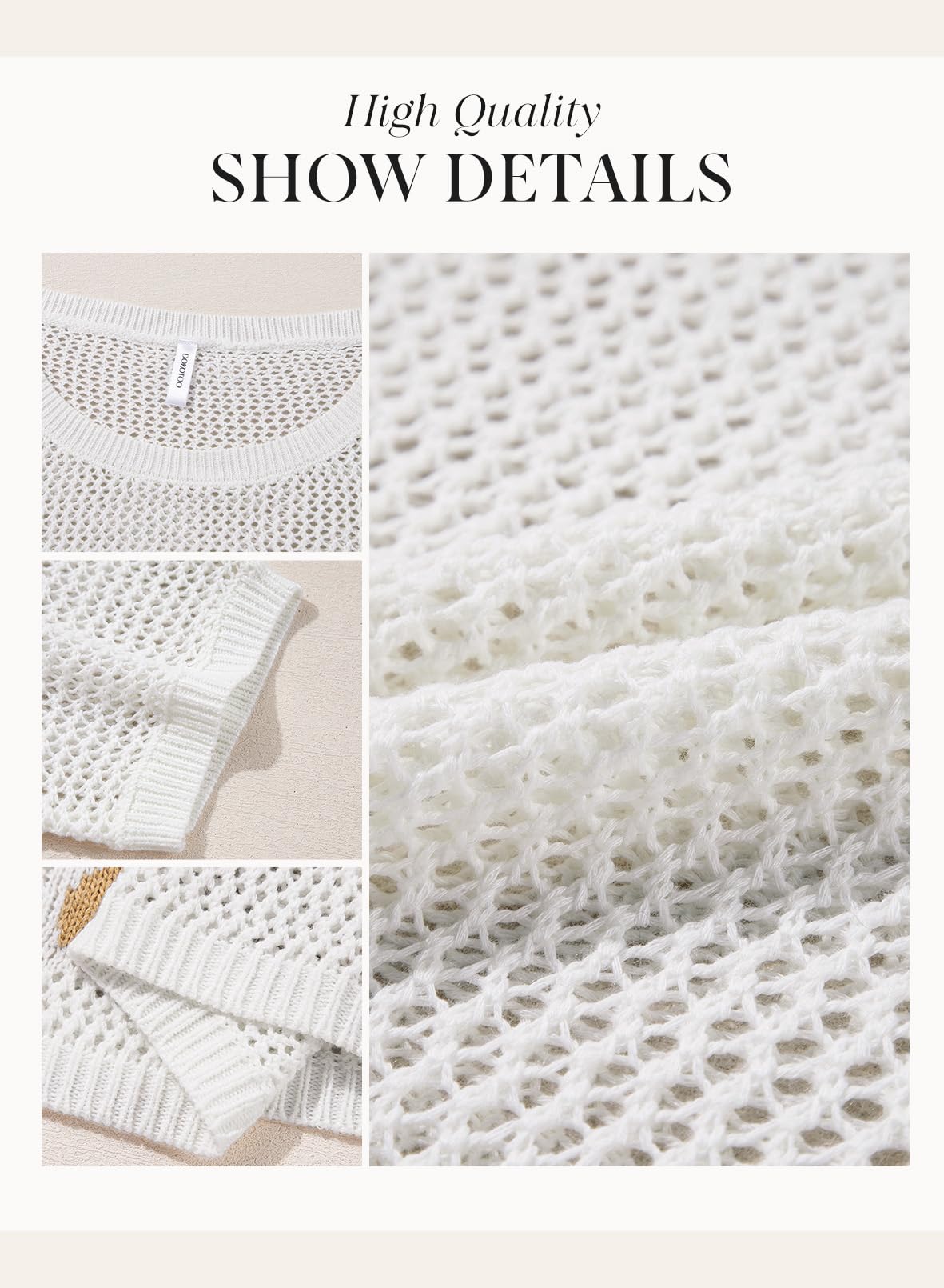 Dokotoo Floral Crochet Summer Pullover