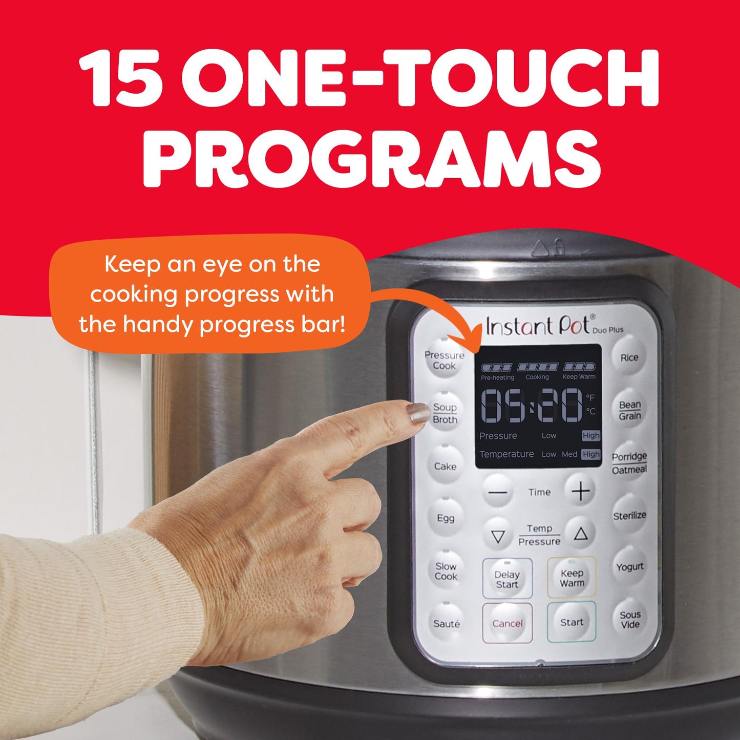 Instant Pot Duo Plus 9-in-1 Multicooker for Effortless, Healthy Meals, 6 Qt