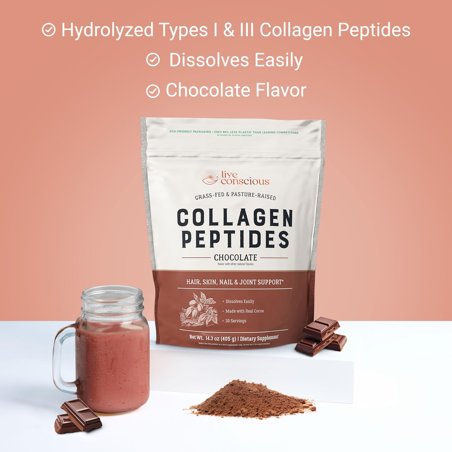 Chocolate Collagen Peptides for a Nourished Glow from the Inside Out