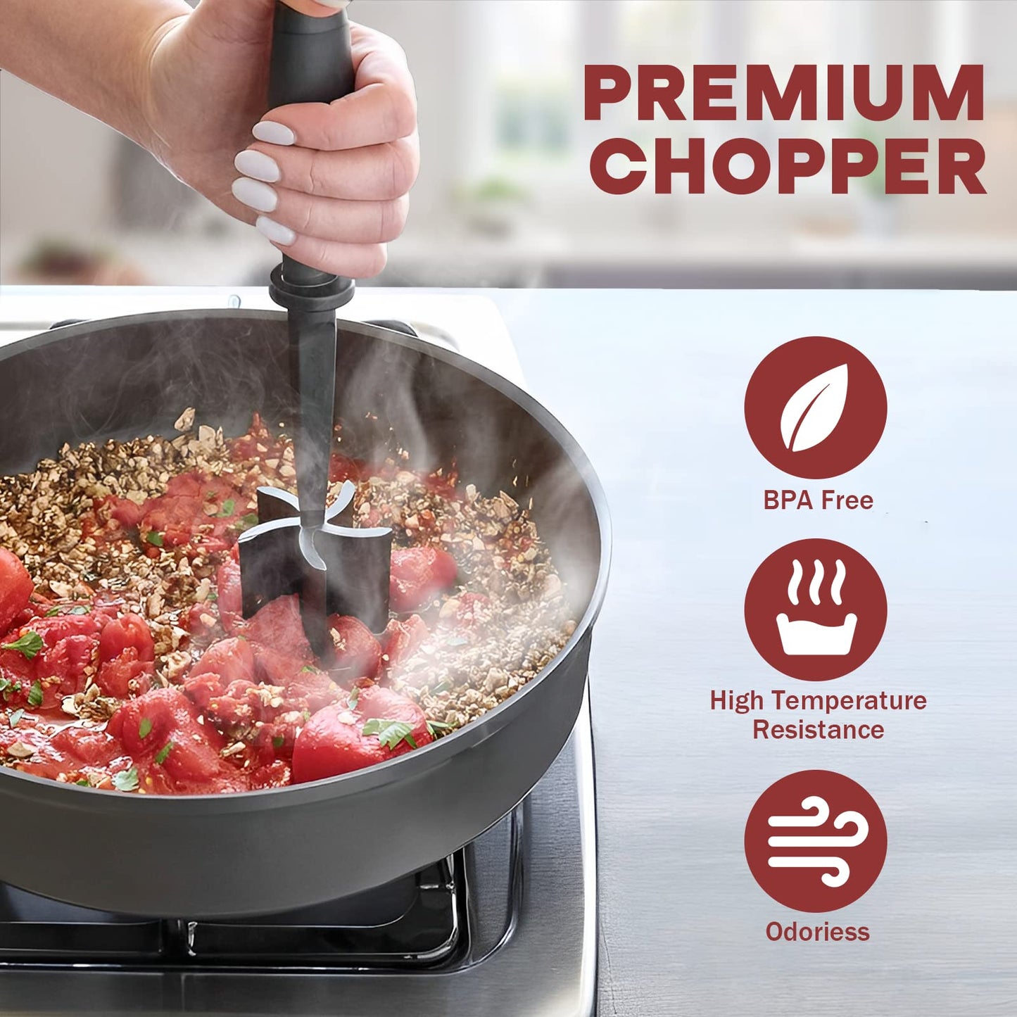 Durable Nylon Meat Chopper & Hamburger Masher