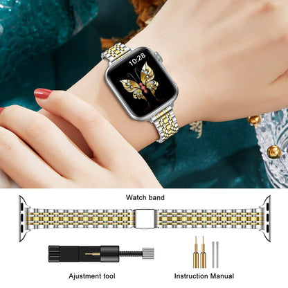 MioHHR Slim Metal Band Compatible with Apple Watch Band