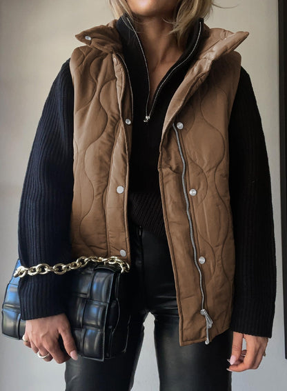 EVALESS Fall Winter 2025 Clothes for Women Cropped Puffer Vest