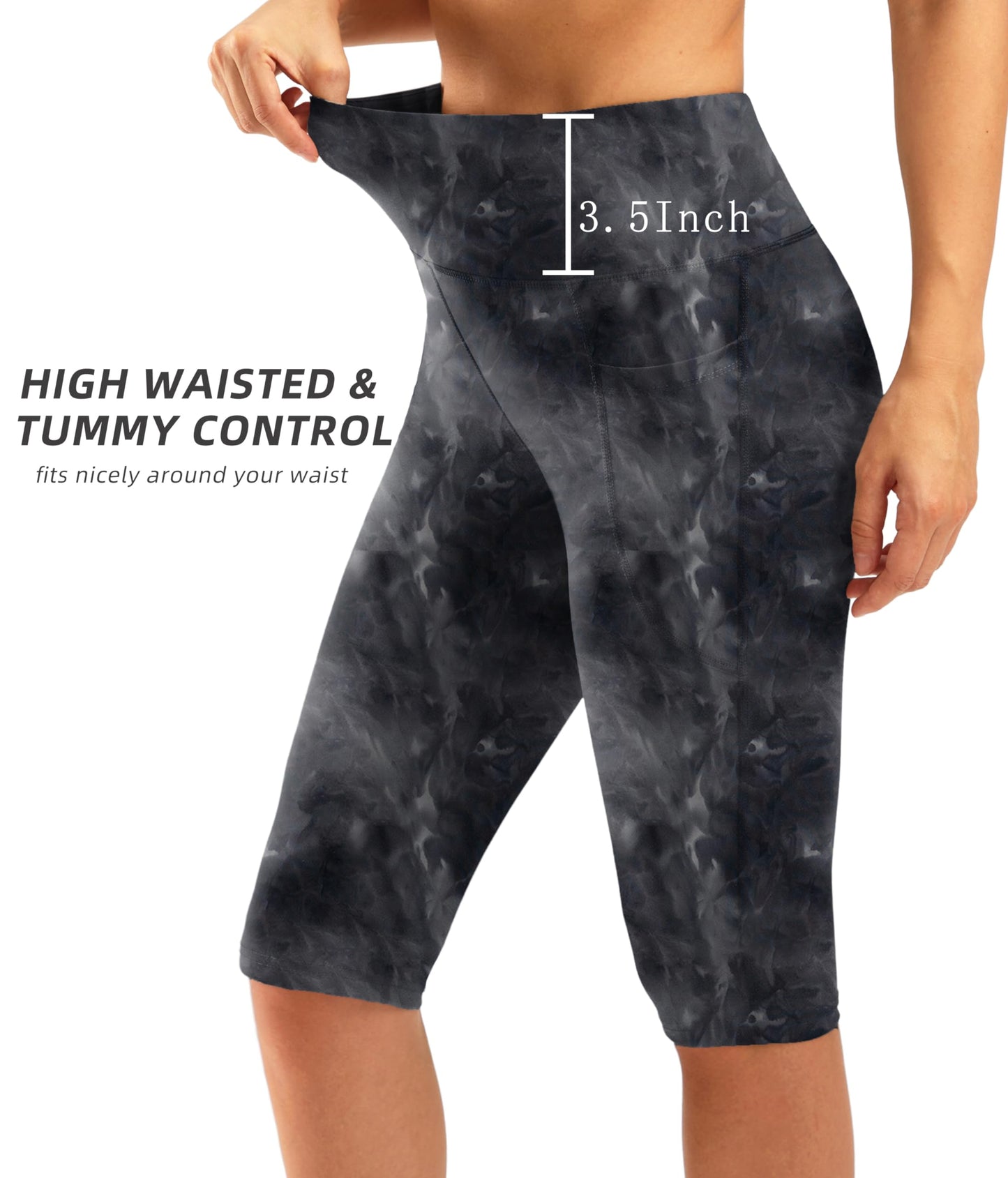 Santiny Knee-Length Capri Leggings