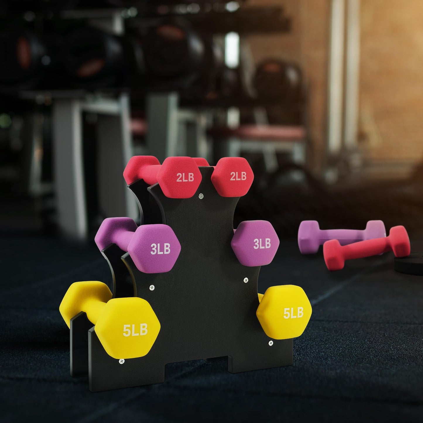 Neoprene Dumbbell Set with Stand