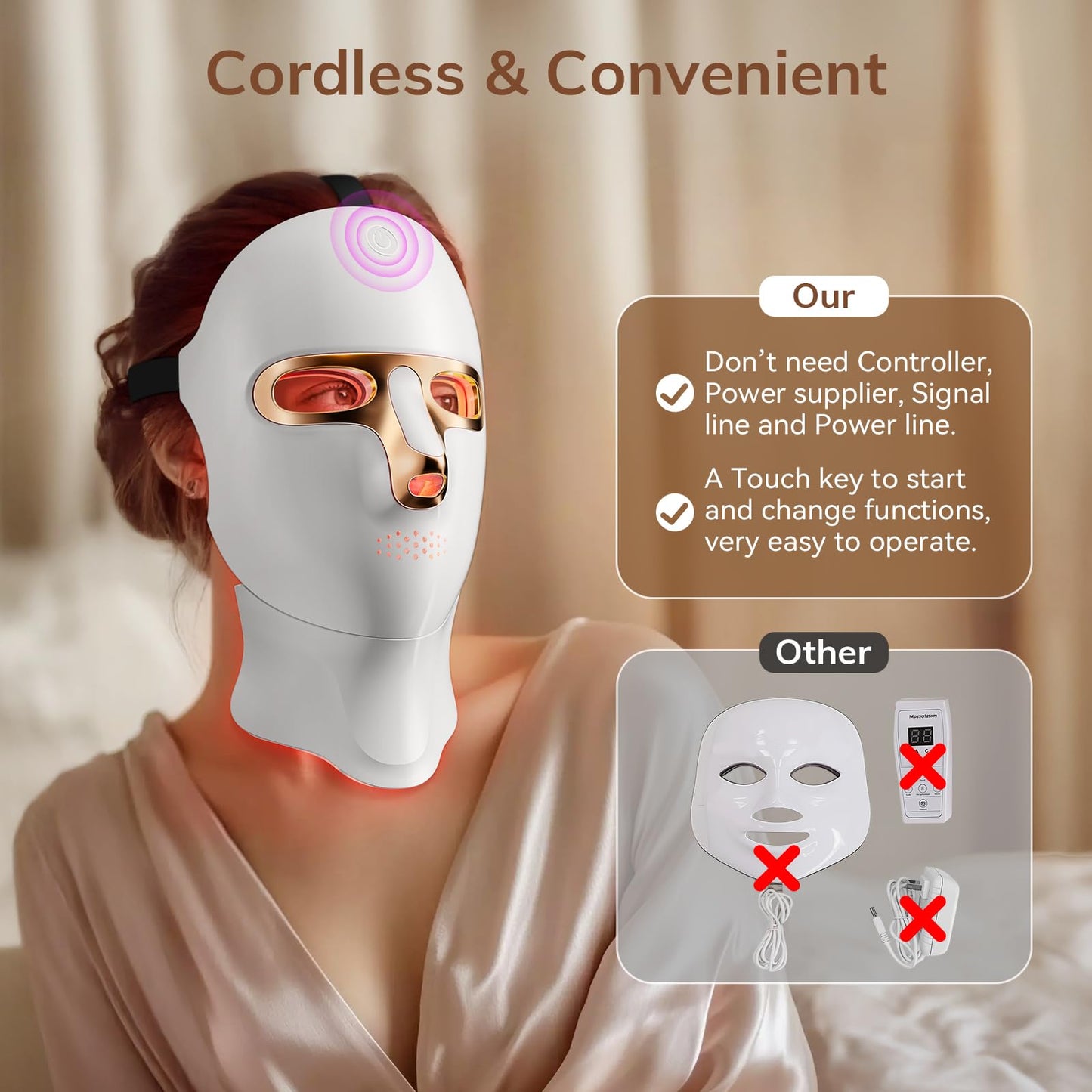 Cordless Red Light Therapy Wand for Skin That Feels Nurtured