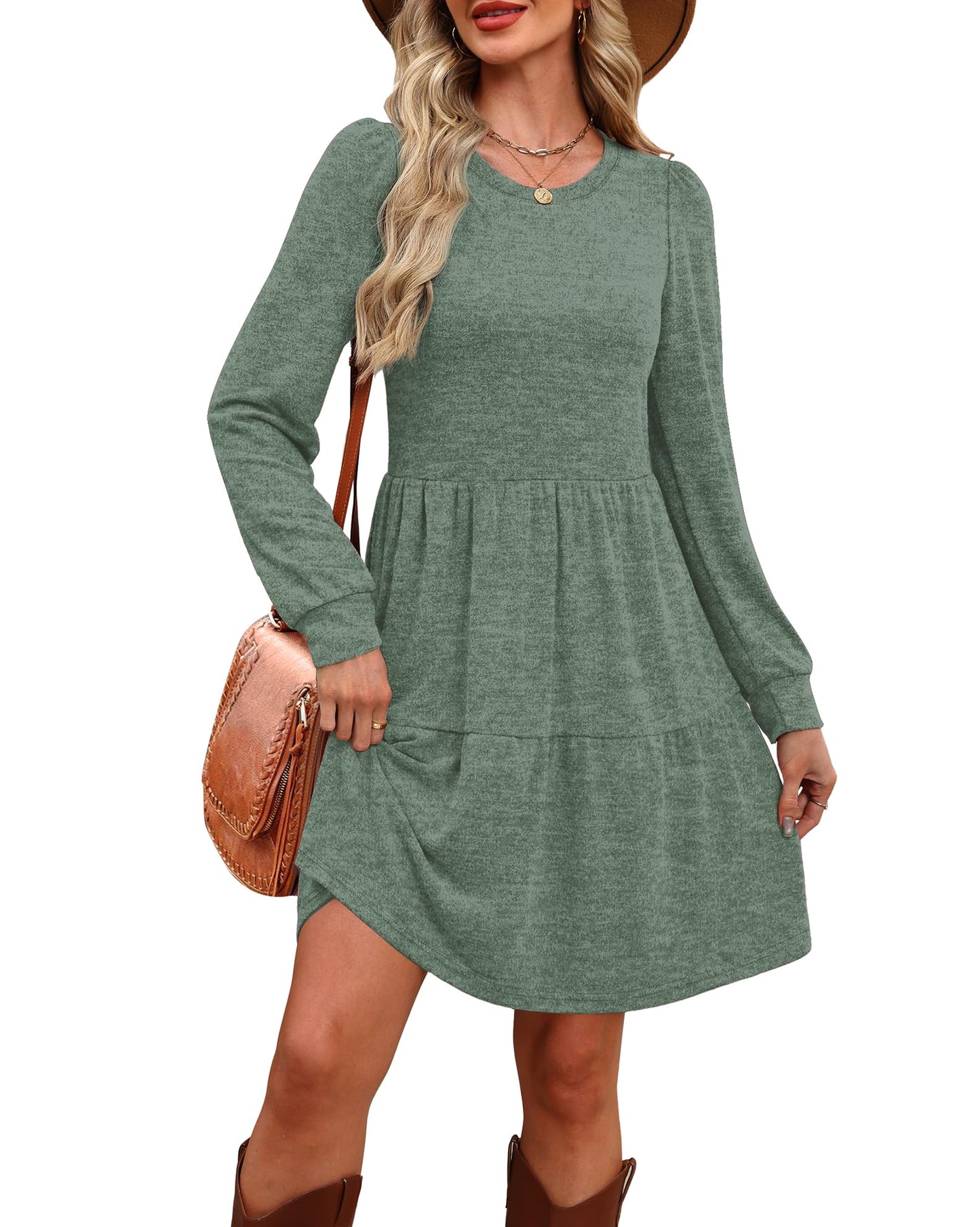 OFEEFAN Sweater Dresses for Women Long Sleeve