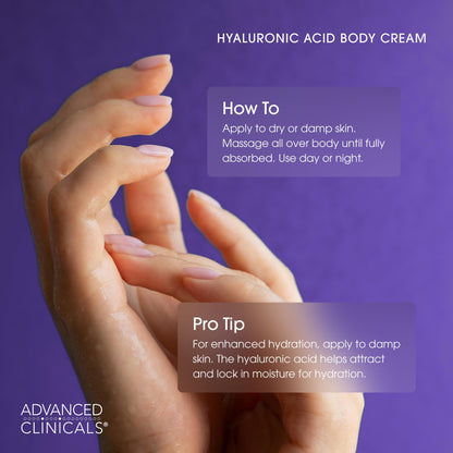 Advanced Clinicals Hyaluronic Acid Moisturizer Body Cream