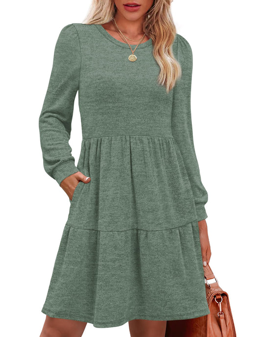 OFEEFAN Sweater Dresses for Women Long Sleeve