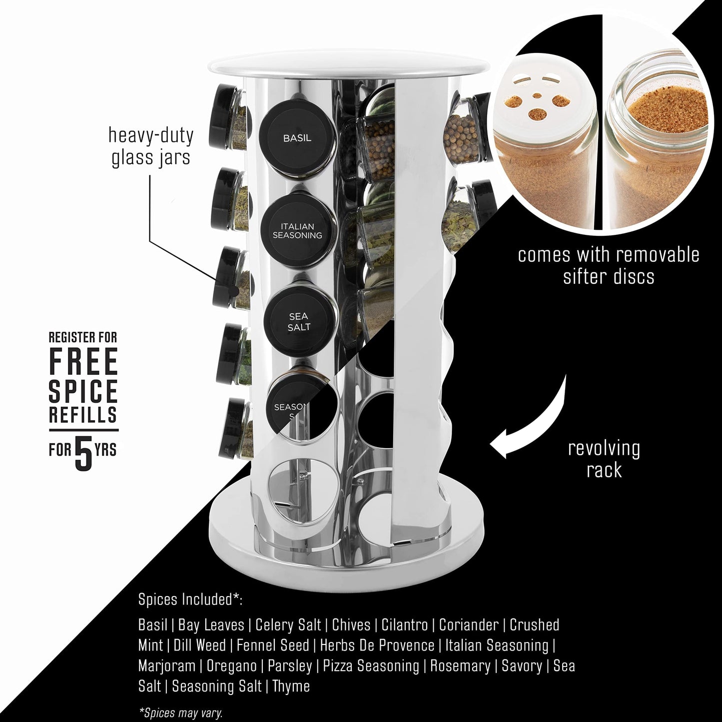 Kamenstein 20 Jar Revolving Countertop Spice Rack