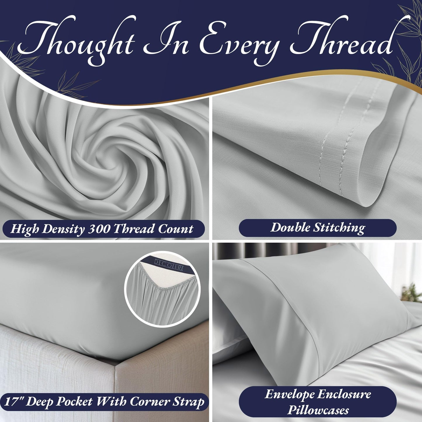 DECOLURE 100% Viscose Derived from Bamboo Sheets