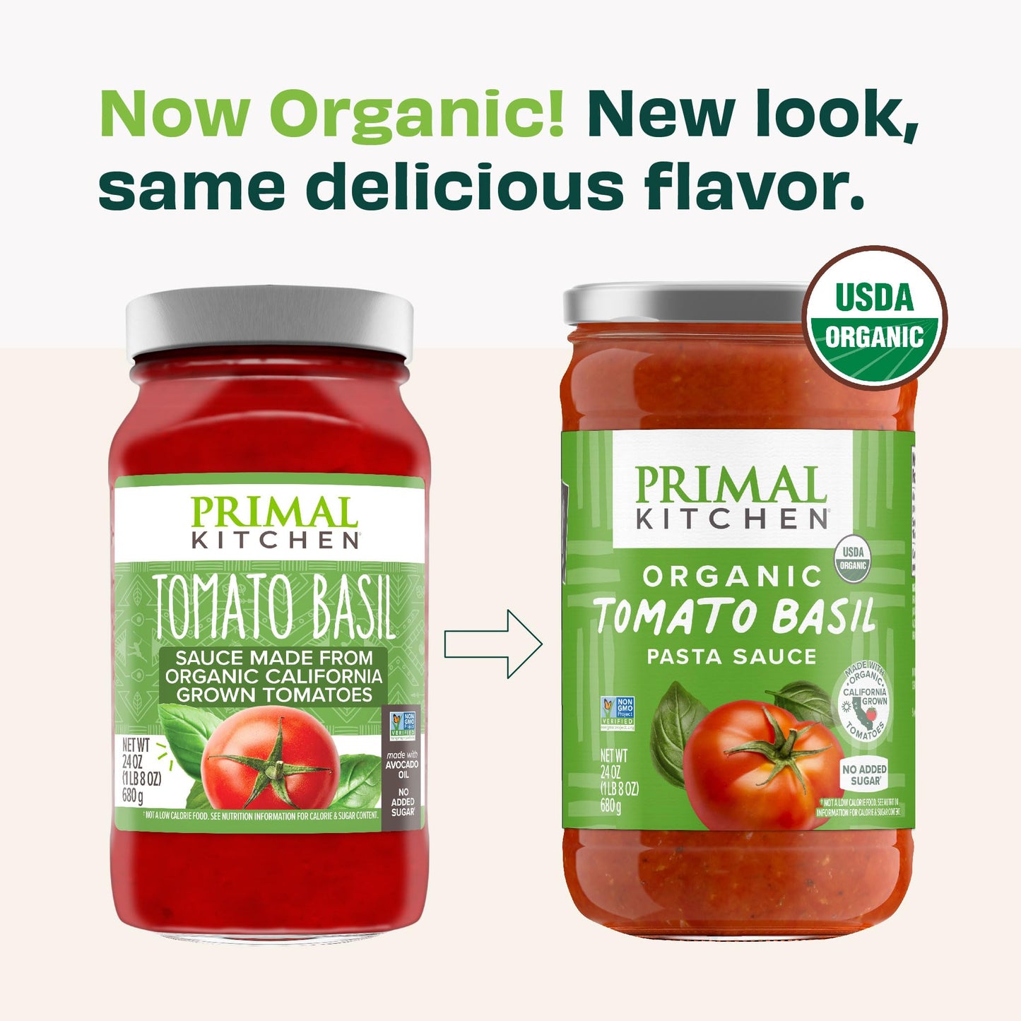 Primal Kitchen Tomato Pasta Sauce 2-Pack, No Added Sugar