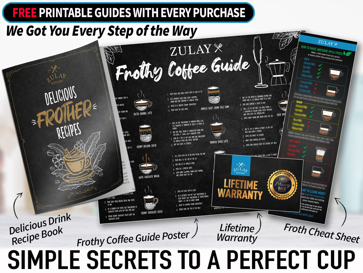 Zulay Milk Frother with Stand