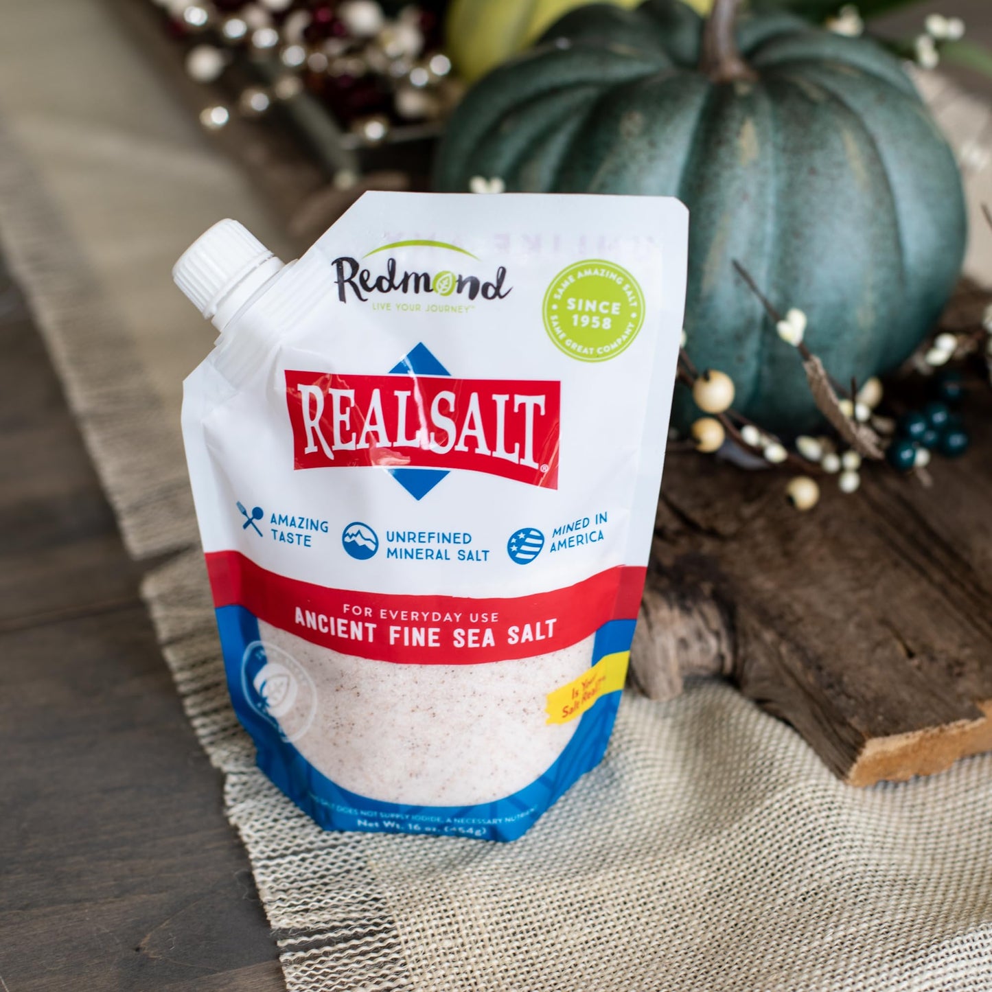 Redmond Real Salt - Ancient Fine Sea Salt, Unrefined Mineral Salt