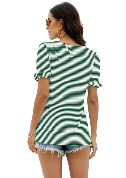 WIHOLL Women’s Summer Square-Neck Top