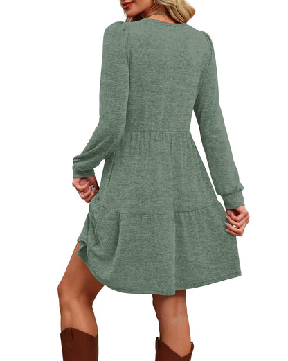 OFEEFAN Sweater Dresses for Women Long Sleeve