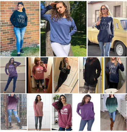 ONLYSHE Women's Casual Loose Fitting Tunic Top