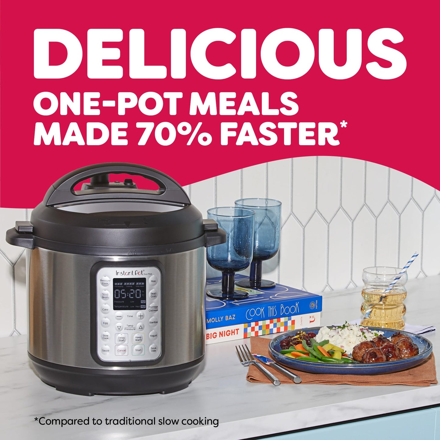 Instant Pot Duo Plus 9-in-1 Multicooker for Effortless, Healthy Meals, 6 Qt