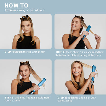 1½″ Ultra-Sleek Straightening Iron for Smoother, Effortless Shine