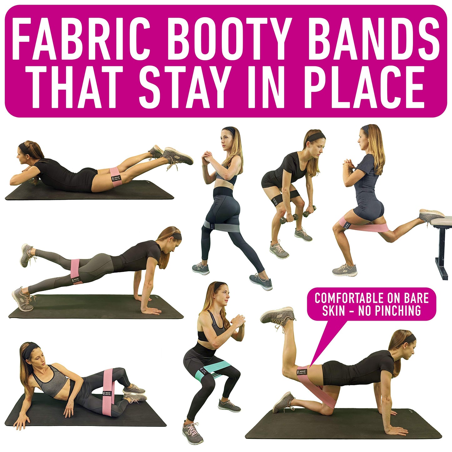Vergali Fabric Booty Resistance Bands (Set of 4)